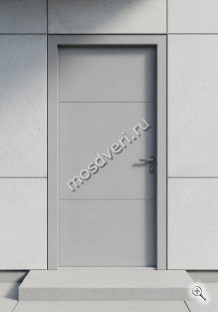 Широкая входная дверь серая одностворчатая - купить от производителя Мосдвери Широкая входная дверь серая одностворчатая