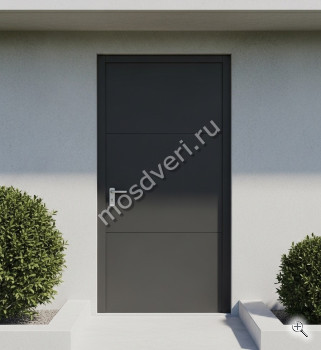 Широкая входная дверь одностворчатая серая - купить от производителя Мосдвери Широкая входная дверь одностворчатая серая