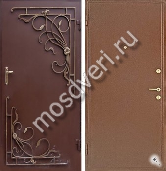 Порошковая дверь с элементами ковки - купить от производителя Мосдвери Порошковая дверь с элементами ковки