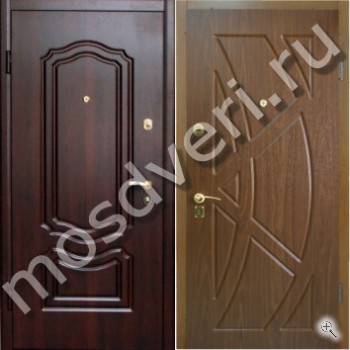 Металлическая дверь на улицу с отделкой МДФ с двух сторон - купить от производителя Мосдвери Металлическая дверь на улицу с отделкой МДФ с двух сторон